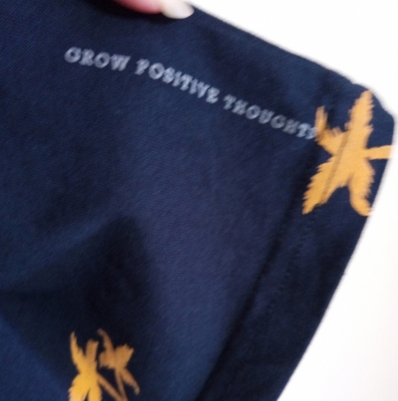 Denim & Flower Rick Singh short sleeve shirt with yellow palm trees boys XL - Picture 3 of 5